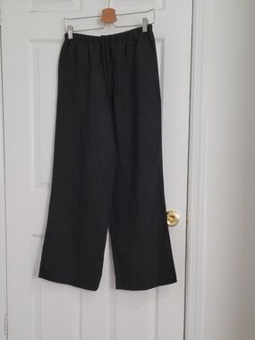 Uniqlo Black Linen-Blend Easy Pants